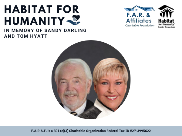 Habitat for Humanity in Memory of Sandy Darling and Tom Hyatt