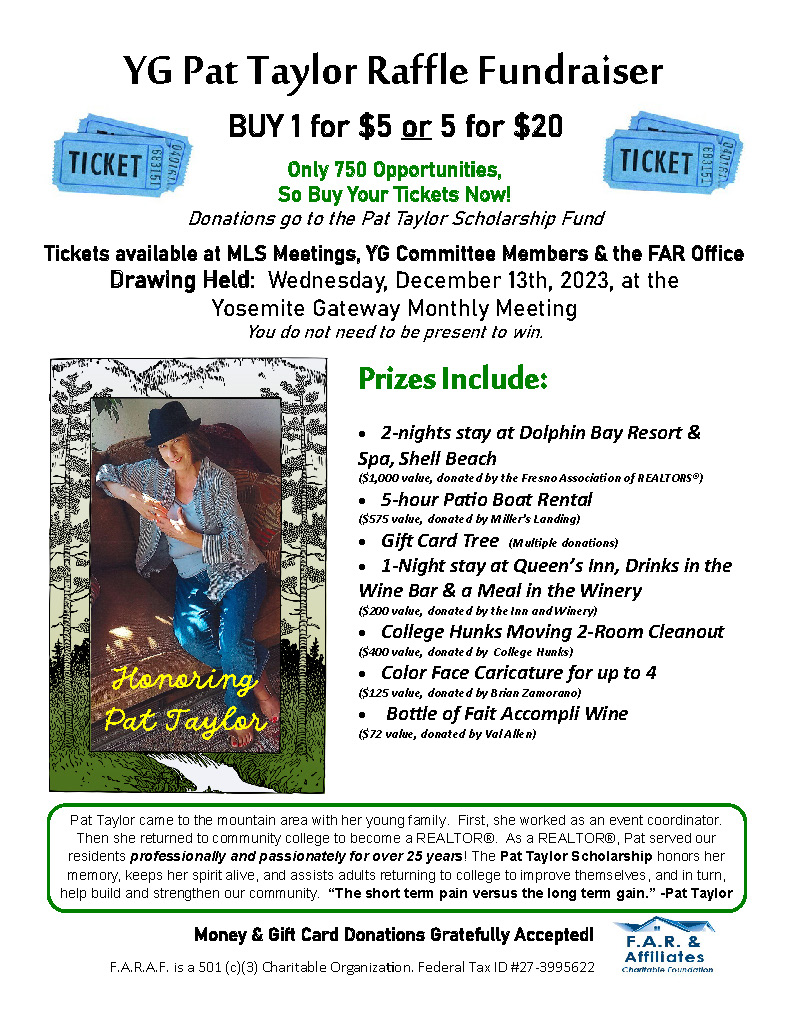 Pat Taylor Raffle Flyer 2023