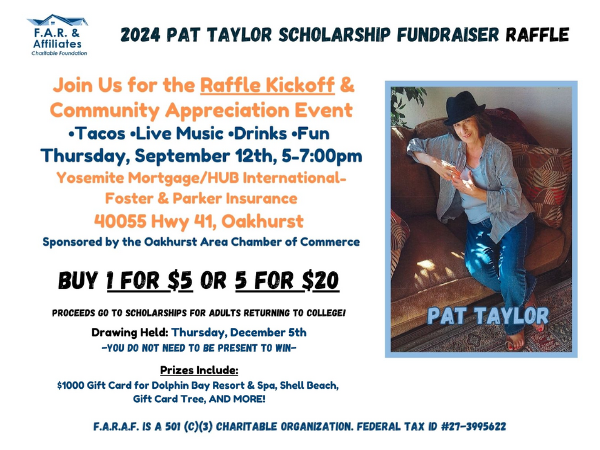 Pat Taylor Scholarship Fundraiser Raffle 12.5.24